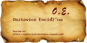 Osztovics Enciána névjegykártya